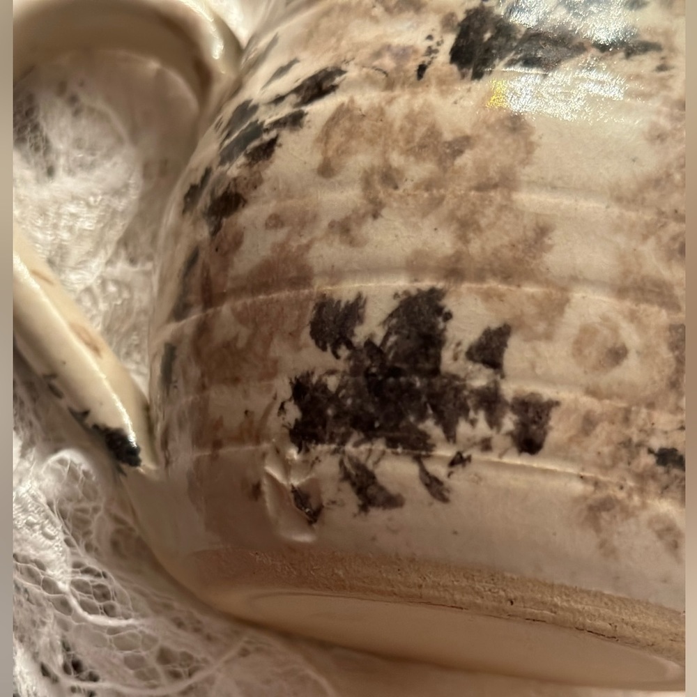 Stoneware Spotted/Speckled Earth Tone Hand Thrown Pottery Mug With Maker Mark - Picture 4 of 12